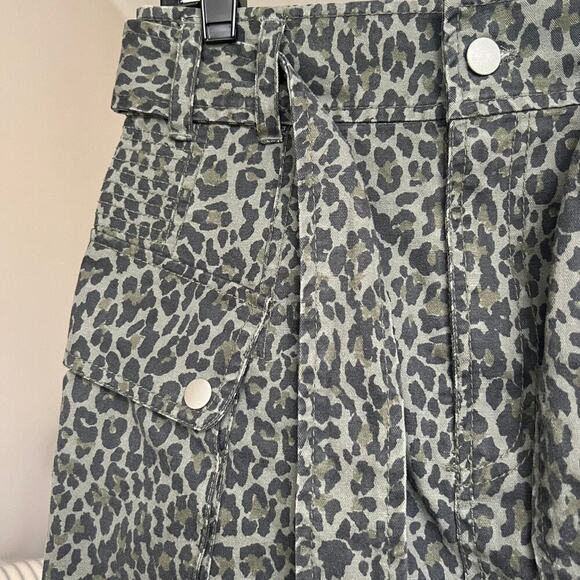 Marissa Webb Belle Print Canvas Skirt Olive Green NWT - Picture 5 of 9